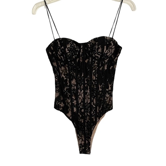 NEW Misha Collection x Revolve Delia Bodysuit Black Lace Gusset Snaps Size 2 - Picture 4 of 9